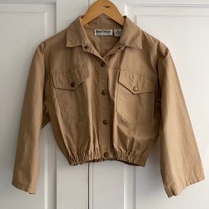 Vintage cropped safari shirt
